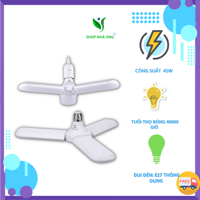 Bóng đèn LED hình cánh quạt 45W siêu sáng