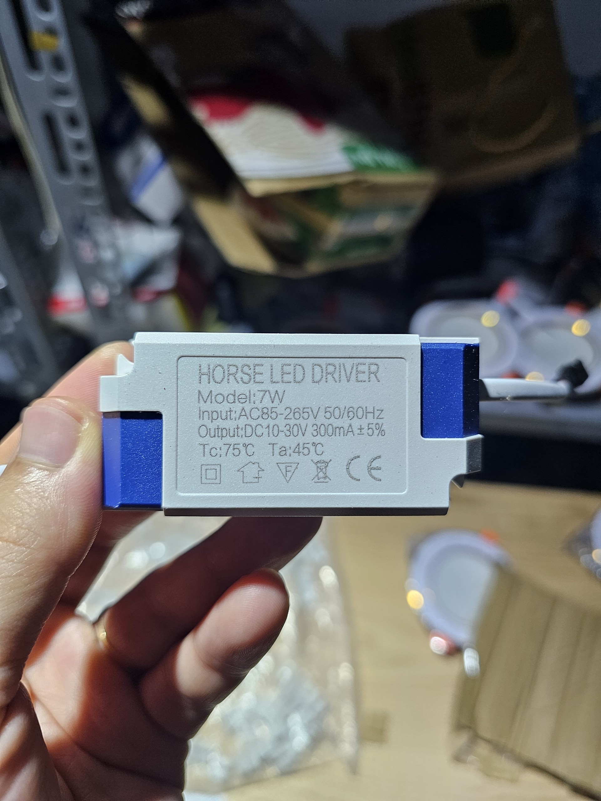 Chấn lưu , nguồn , tăng phô đèn led âm trần 7w 3 chế độ màu , 1 chế độ màu tụ lọc tenta