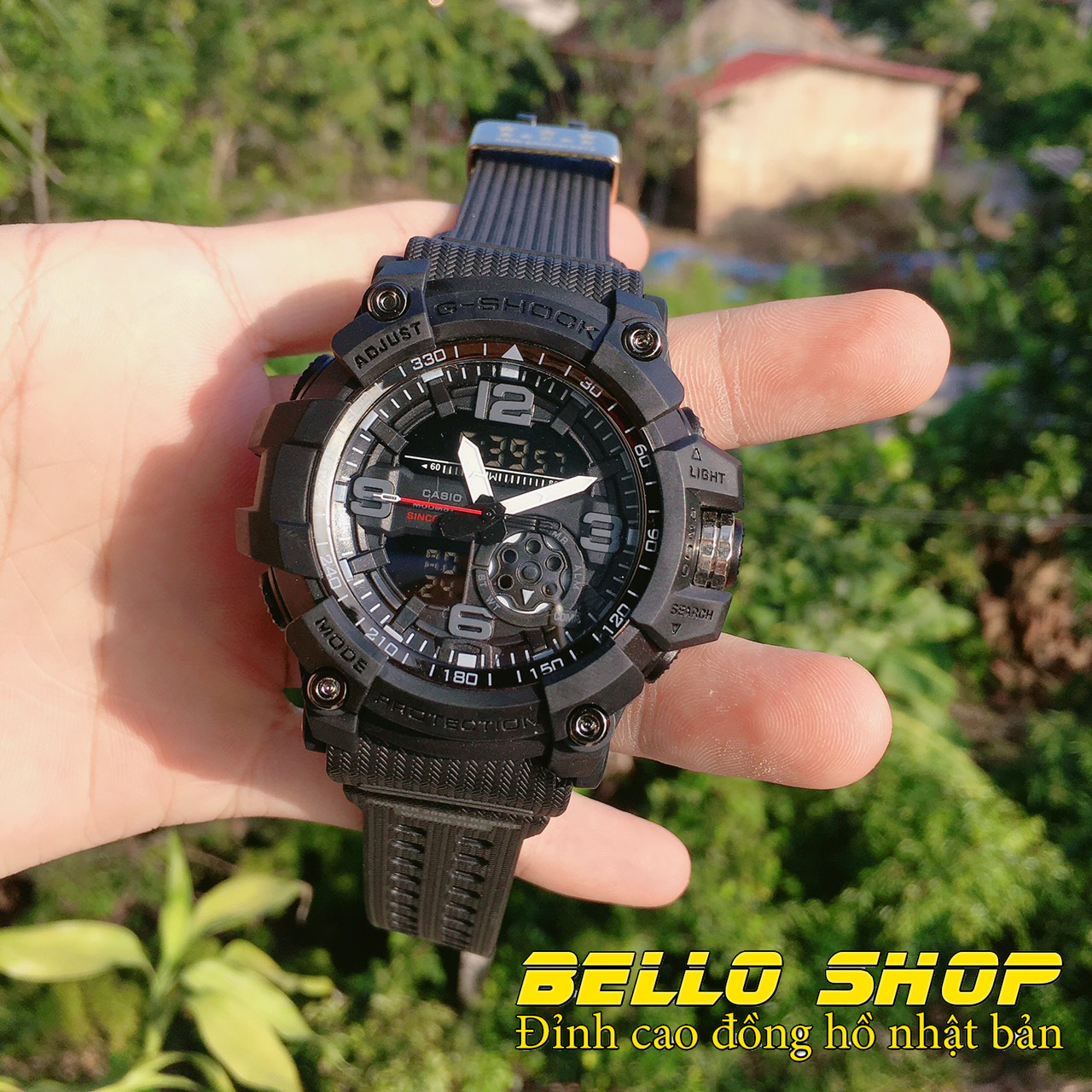 Đồng hồ nam G-Shock GG1000 FULL ĐEN thể thao nam nữ, Chống nước 200M,Tặng kèm pin dự phòng, Bảo hành 12 tháng  - BELLO STORE