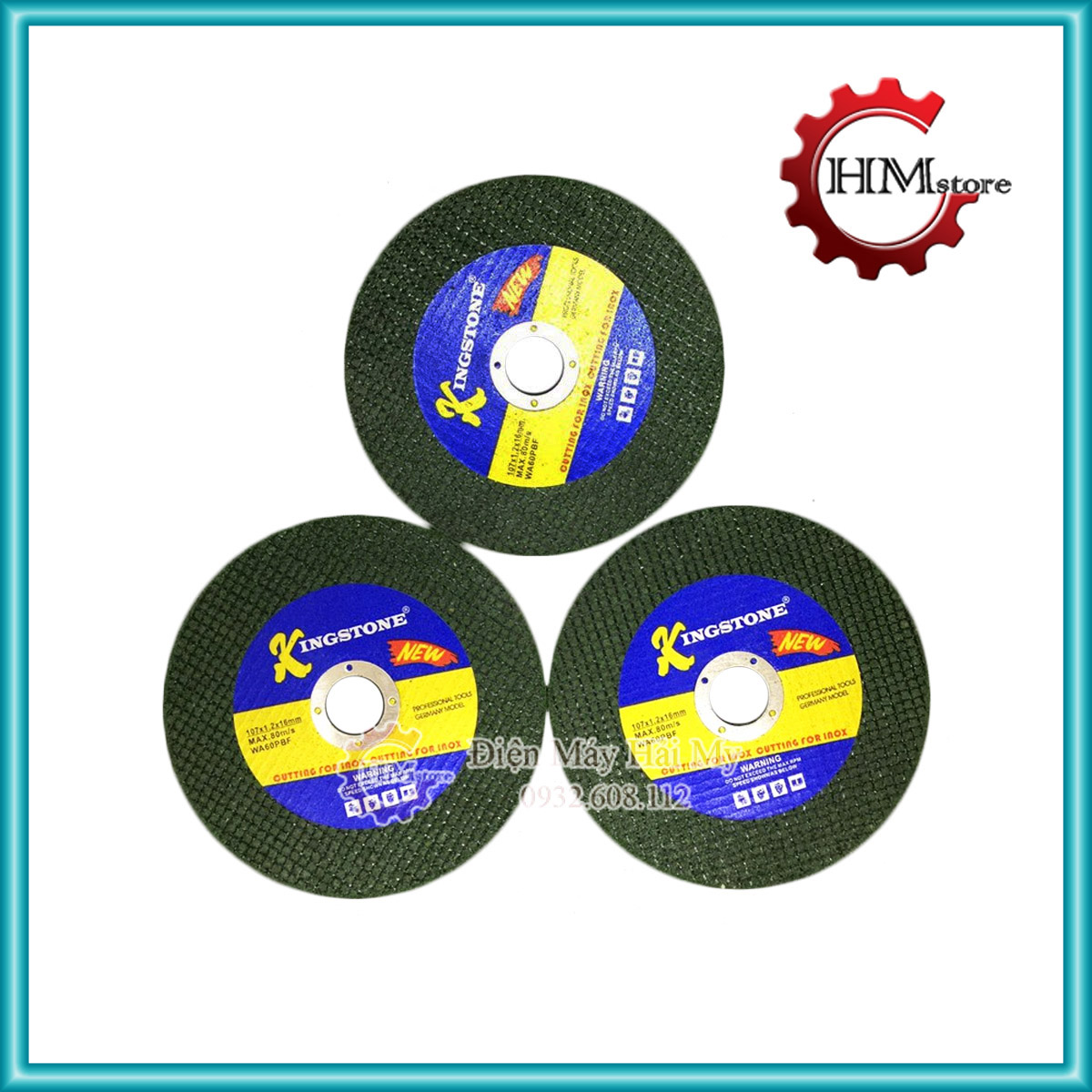 Combo 25 Viên Đá Cắt 100mm KingStone Dành Cho Các Dòng Máy Mài Cầm Tay - Lưỡi Cắt Kim Loại KingStone 100mm - Đá Xanh Cắt Sắt, Inox, Kim Loại ... - Độ Dày Đá Cắt 1.2mm - Thương hiệu Kingstone Đài Loan - HẢI MY STORE