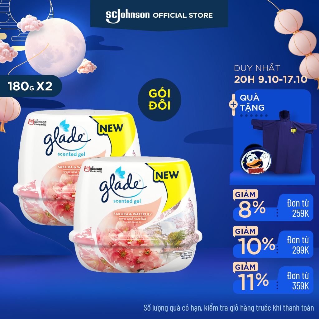 Bộ đôi GLADE Sáp Thơm 180gx2