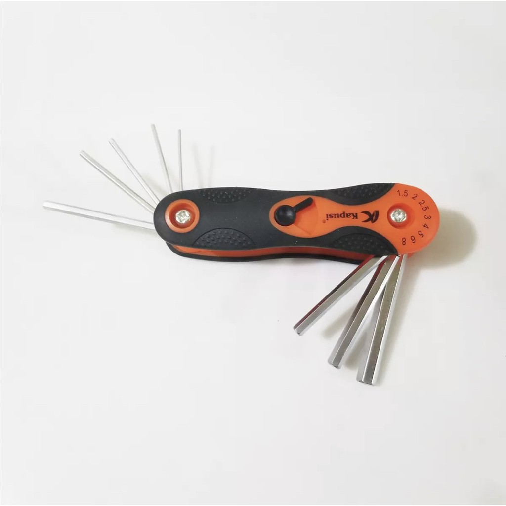 Bộ Lục Giác Gấp 7 Trong 1 Kapusi - Bộ 8 Lục Giác Gấp Mini Kapusi 1.5mm - 8mm - Bộ Lục Giác Xếp Gọn Dễ Dàng Mang Theo - Thương Hiệu Kapusi - HẢI MY STORE