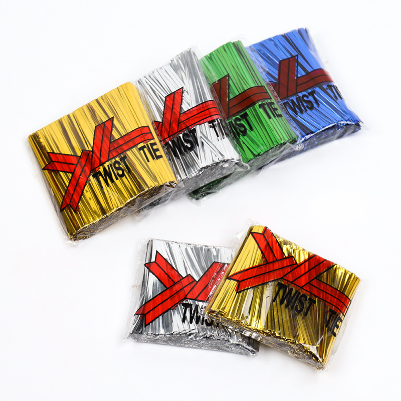 Dây kẽm buộc túi kẹo, bánh cookie, bánh mì, gói quà, trái thông, 8 cm -10cm -12cm nhiều màu