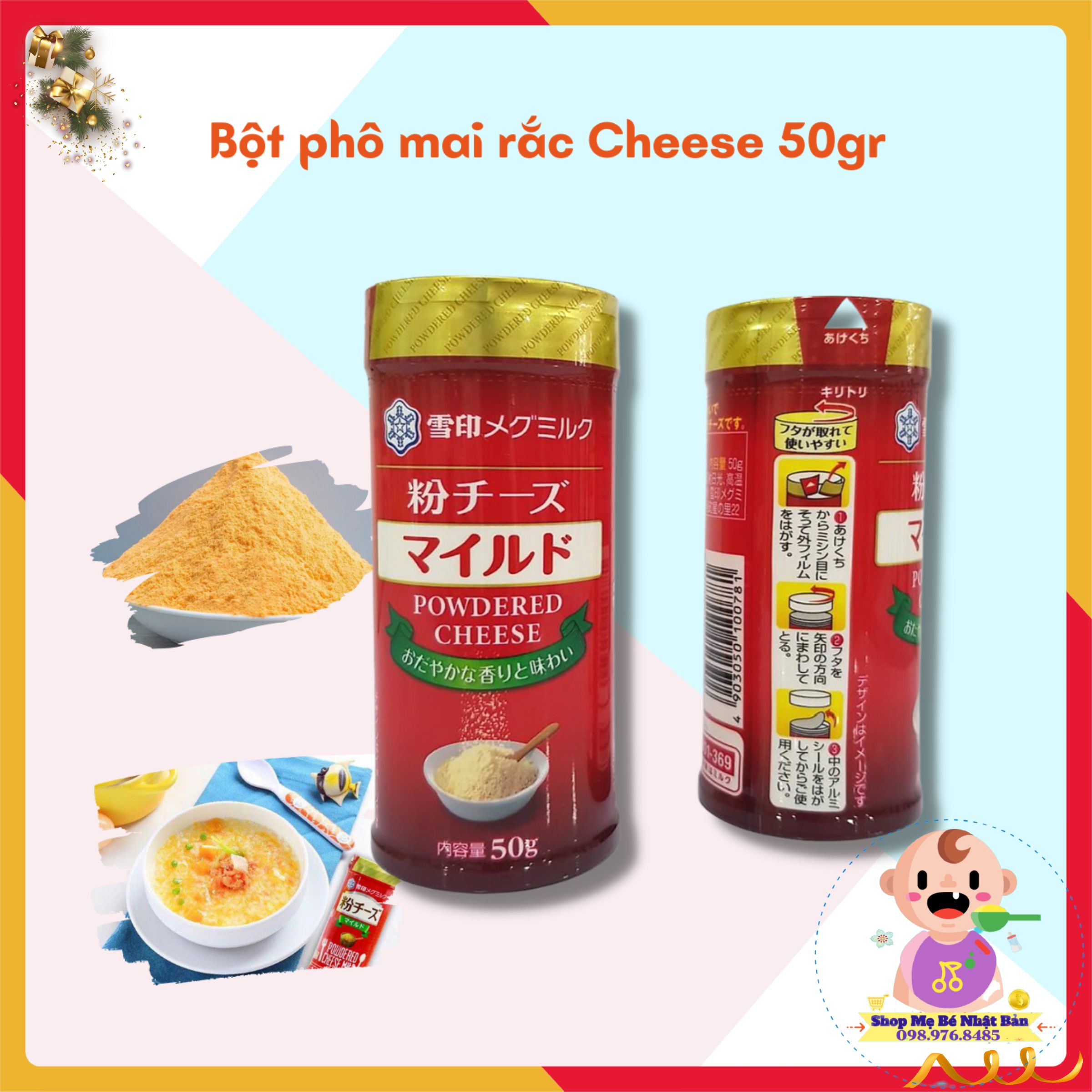 Phô mai rắc meg nhật bản 50gr - phô mai rắc cháo