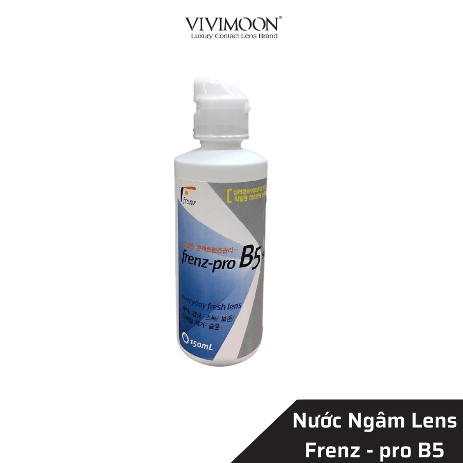 [Mã FMCGMALL giảm 8  đơn 250K] Nước ngâm lens Hàn Quốc VIVIMOON frenz-pro B5 150ml