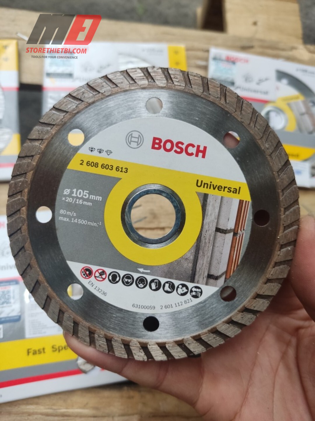 Đĩa cắt kim cương turbo 105x16mm đa năng bosch 2608603613