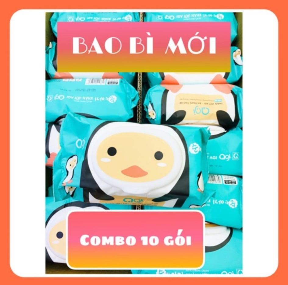 Khăn giấy ước Agi Hàn Quốc Combo 10 bịch/ gói 100 miếng Xanh / Nâu/ Vàng phiên bản mới