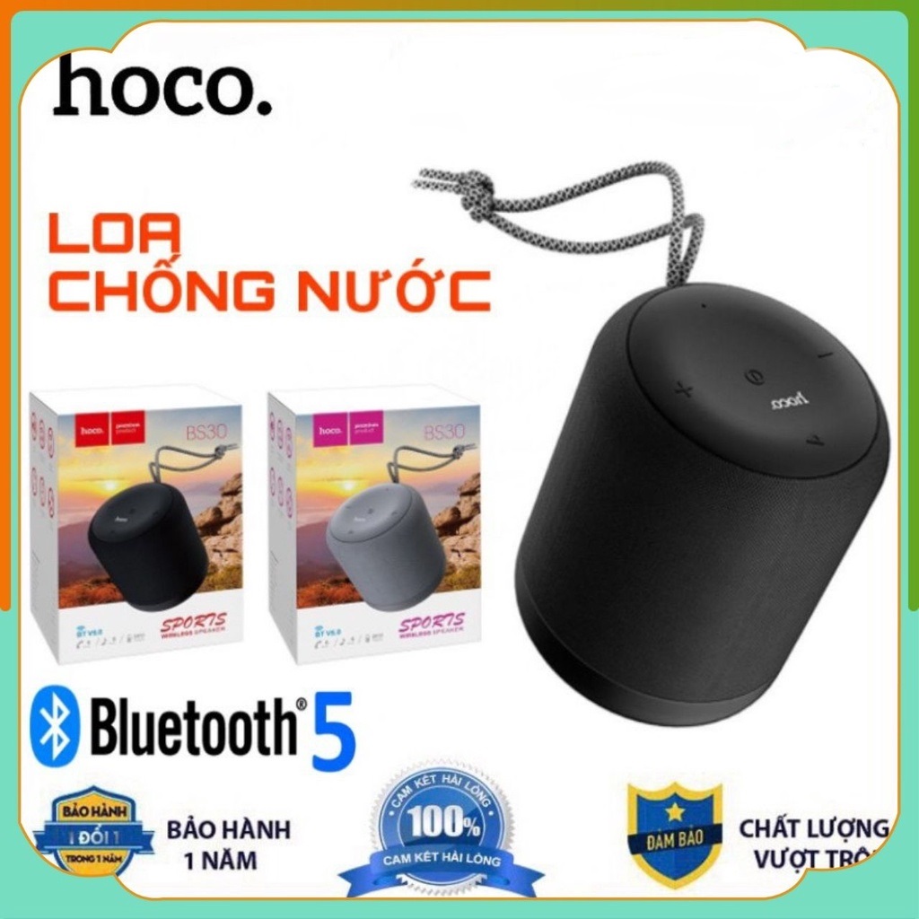 Loa bluetooth siêu trầm công suất lớnloa bluetooth mini wireless v5.0 chống nước ipx5 hoco,loa bluetooth mini- hàng nhập khẩu v5.0 sport wireless speaker loa mini bluetooth chống nước hoco bs30 - loa di động có móc cheo loa cầm tay loa ,