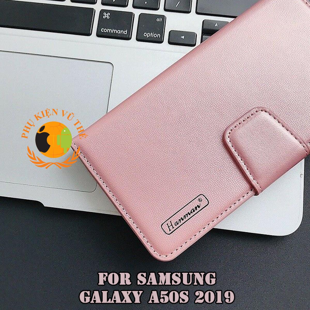 Bao Da Kèm Ví 2 in 1 Samsung Galaxy A50s 2019 Cao Cấp Hanman Hàn Quốc