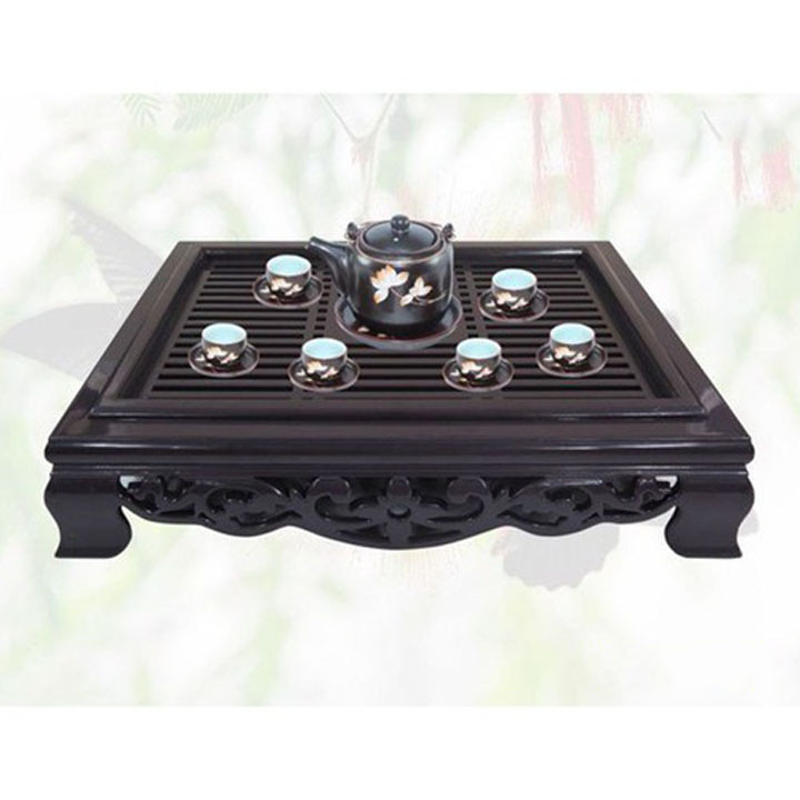 Khay trà giả gỗ cổ sang trọng size lớn