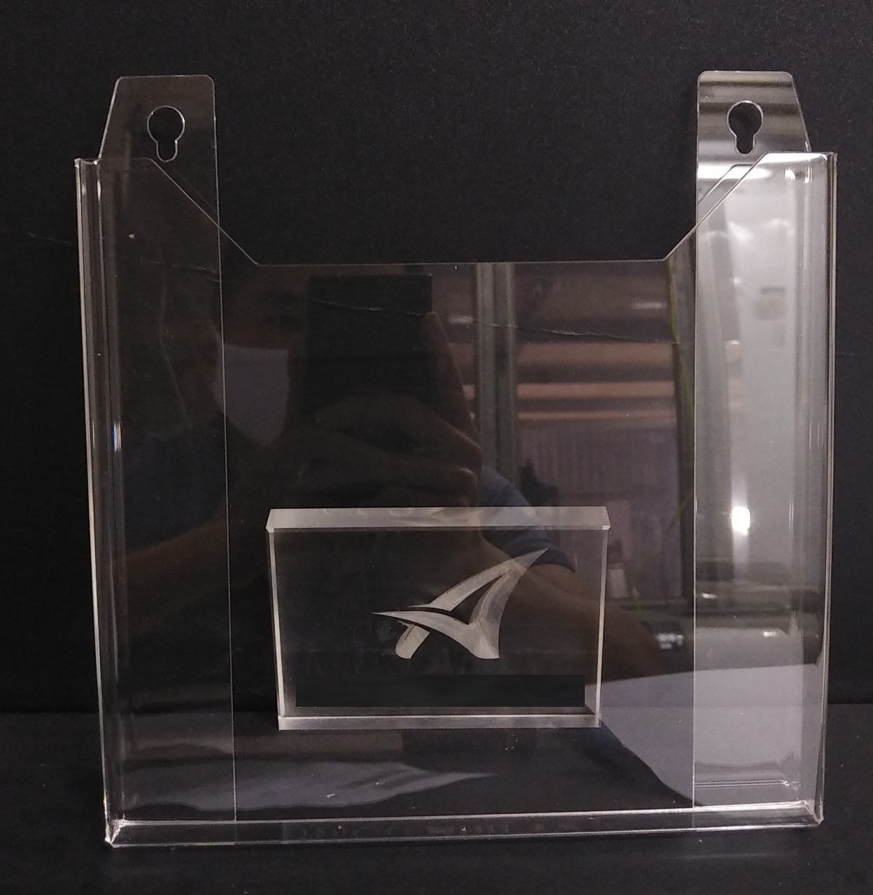 Bộ 2 Kệ mica treo tường A4 21x30cm liền khối