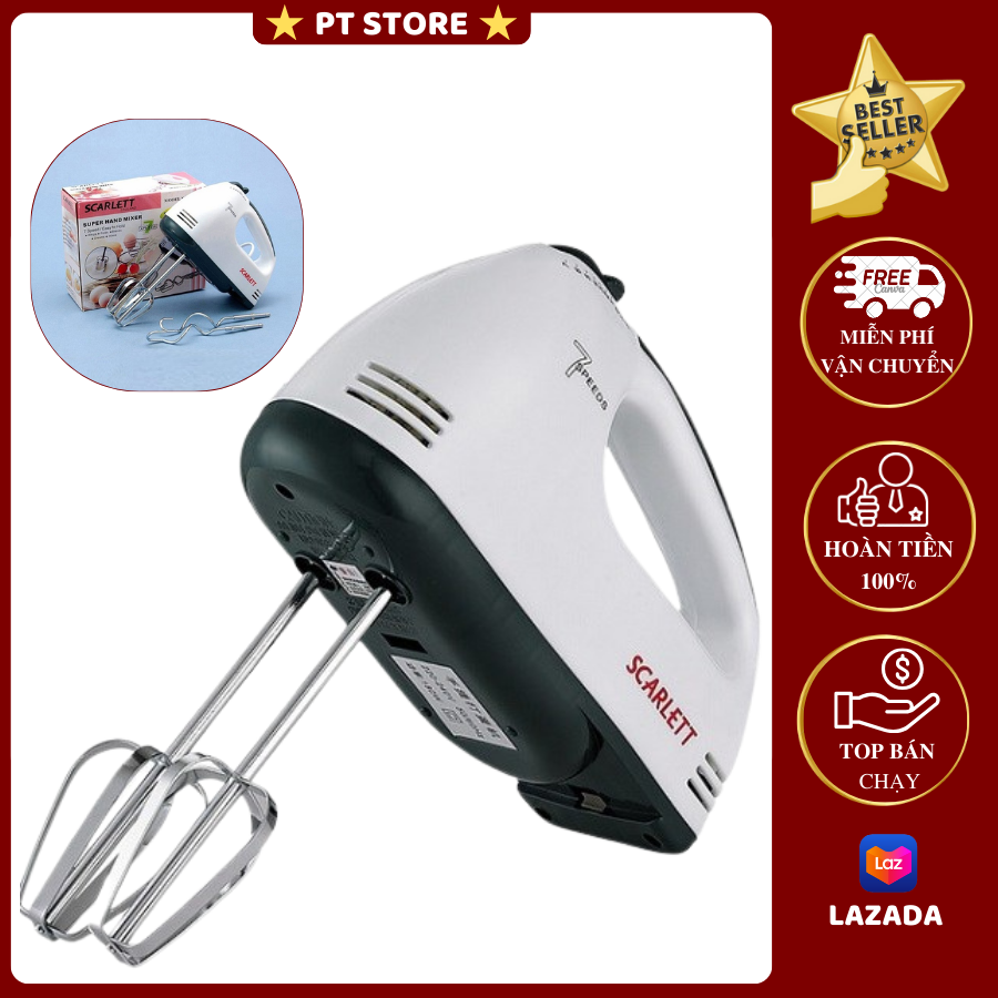 Máy đánh trứng cầm tay mini 7 tốc độ công suất lớn, Máy đánh trứng mini, Máy đánh kem trộn, Máy đánh cà phê cầm tay mini, Máy đánh bọt trứng