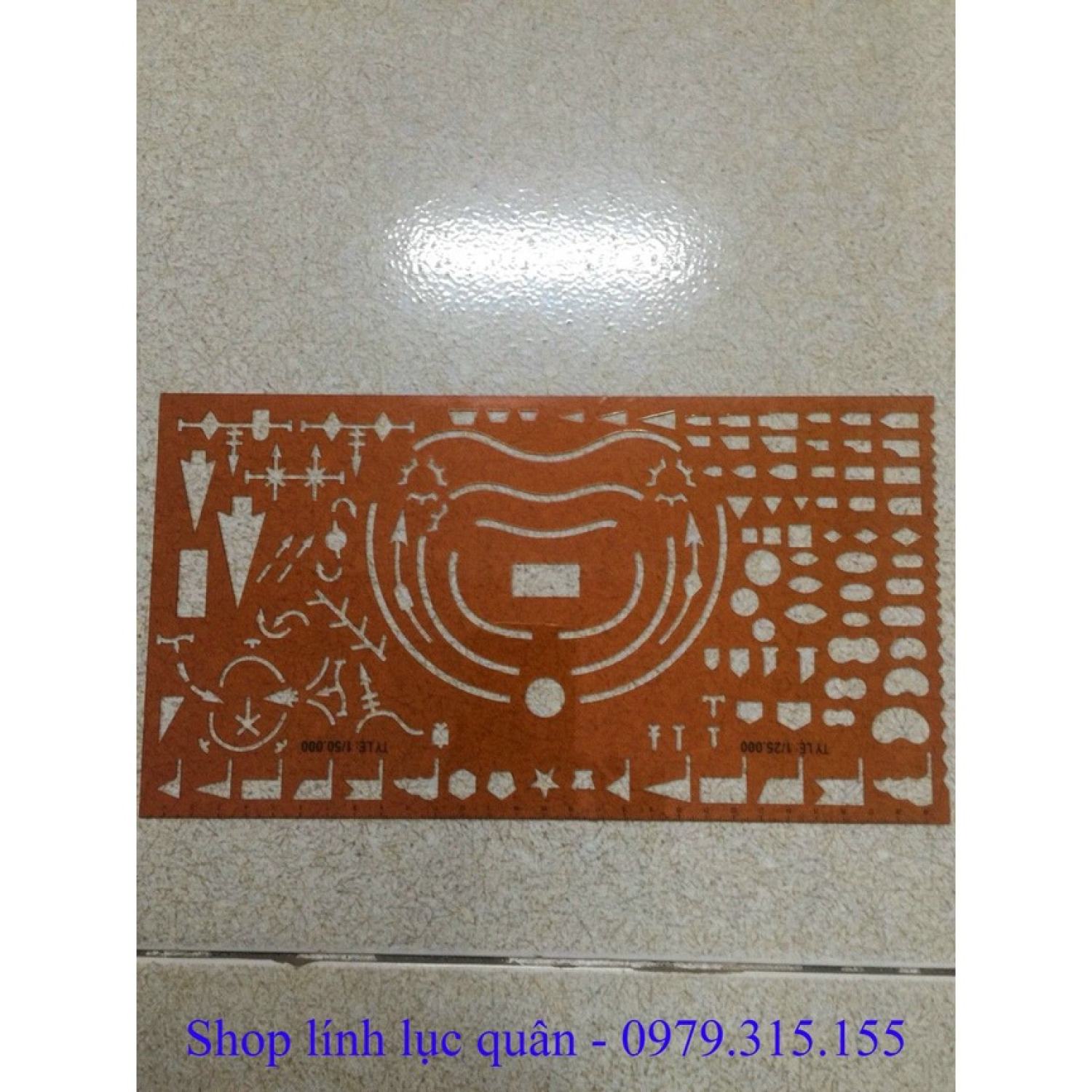 Mua thước chỉ huy tham mưu vàng 30x16cm chính hãng
