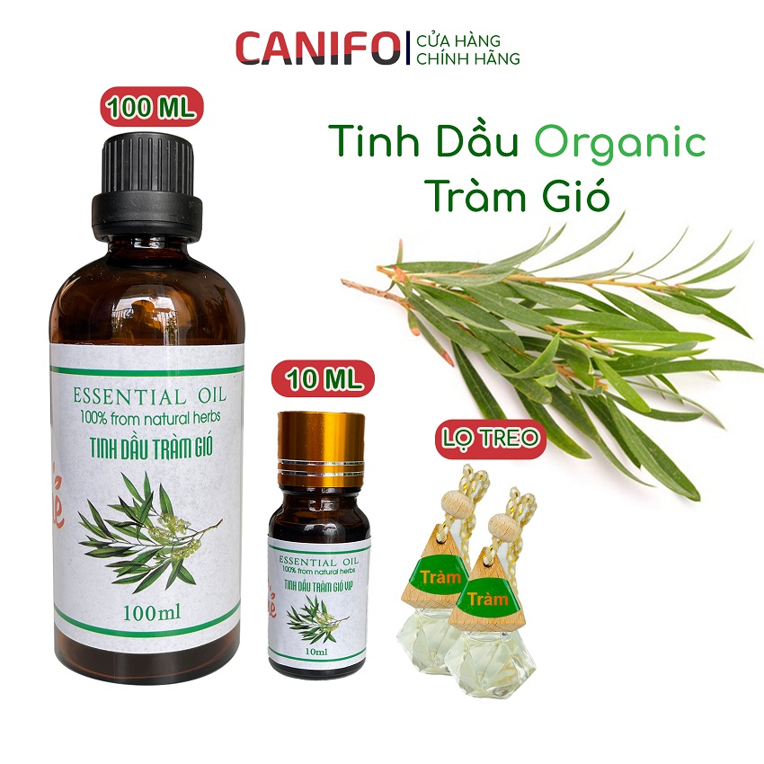 [ FREE SHIP+QUÀ] Tinh Dầu Tràm Gió 100% Nguyên Chất CANIFO 100ml,10ml,lọ treo ô tô - Khử khuẩn,khử mùi, phòng bệnh, thơm phòng, thoa vết muỗi đốt cho trẻ em