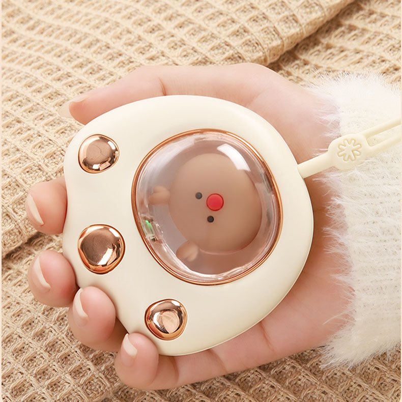 Máy sưởi ấm mini cầm tay bàn tay gấu thông minh đáng yêu – Máy sưởi ấm tay mini - Hình chân gấu siêu cute - Thú sưởi ấm - Giữ nhiệt tốt - Nhưa ABS cao cấp