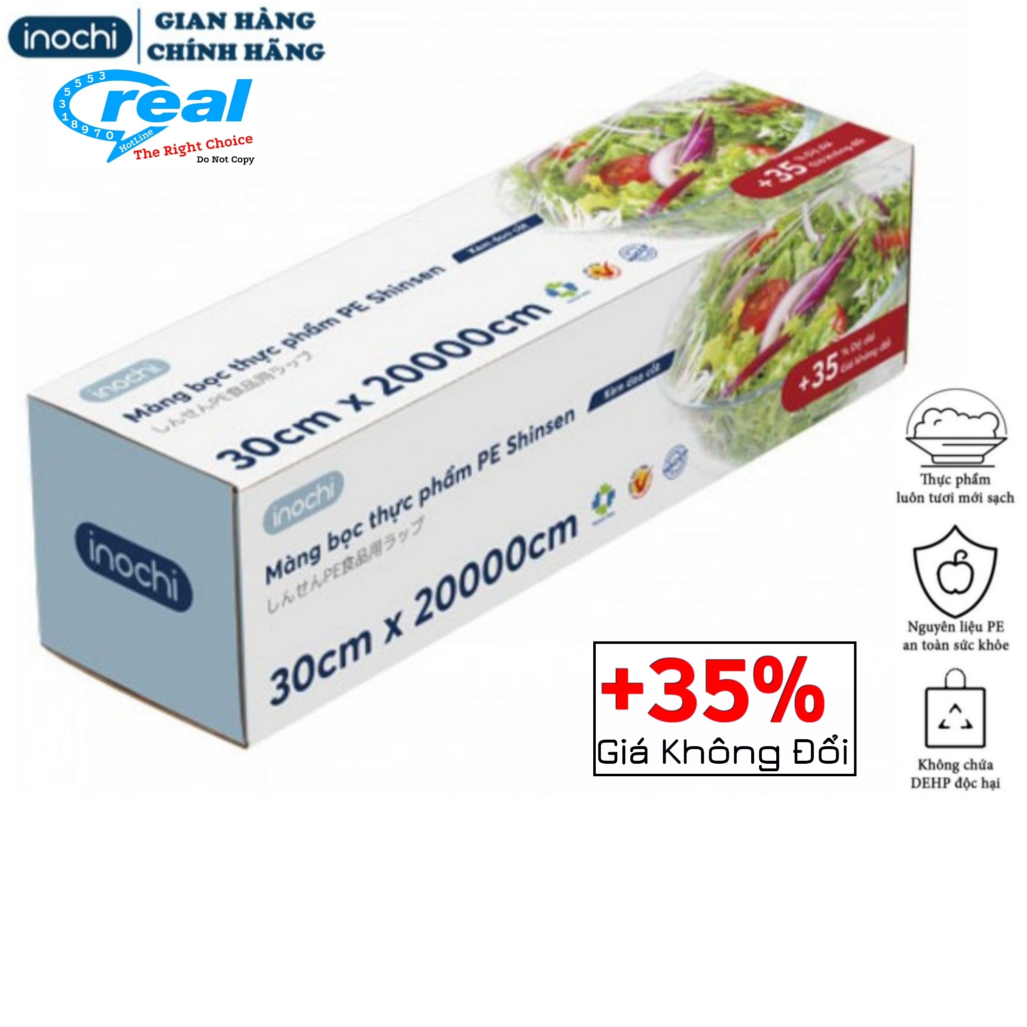 Màng bọc thực phẩm pe 30 x 20000 cm shinsen inochi