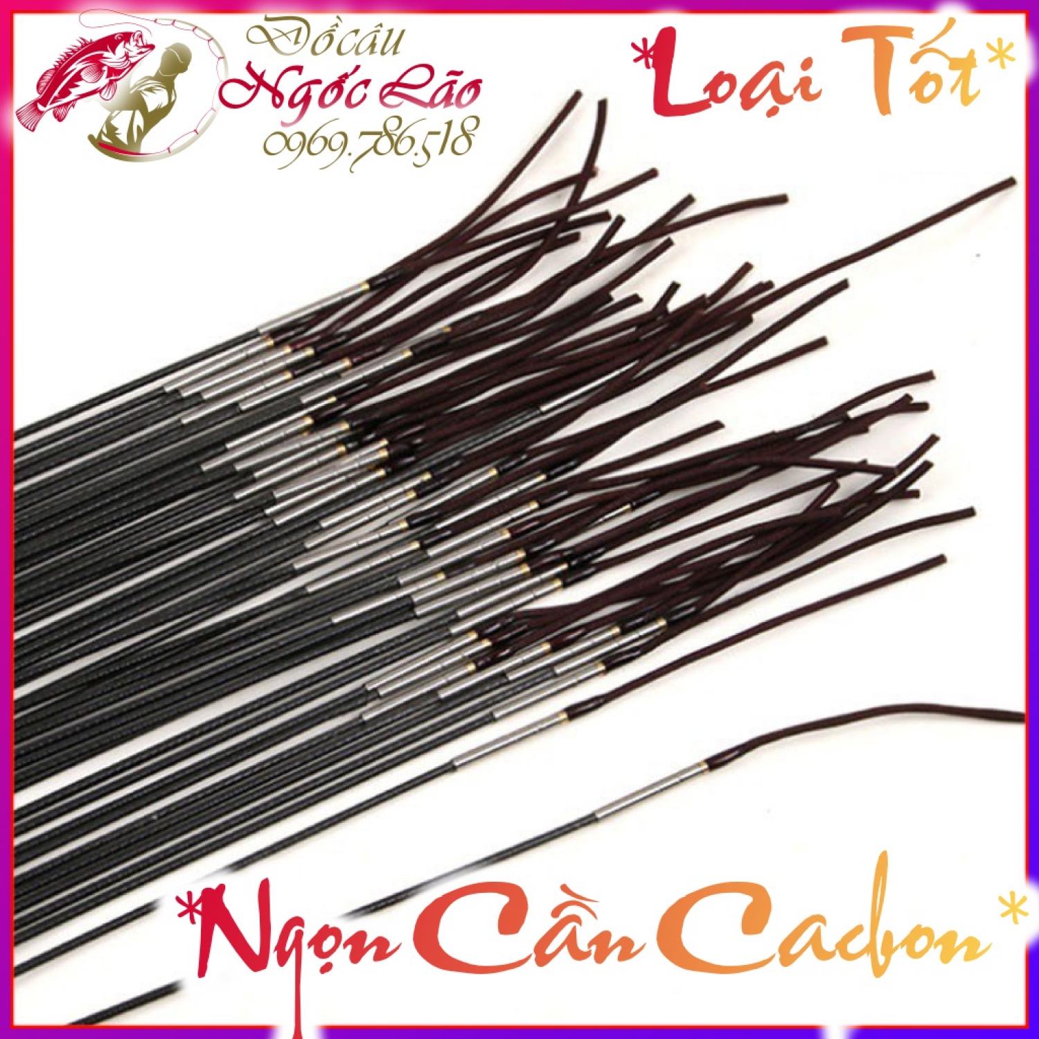 Đọt ngọn cần câu cá 3H 4H, chất liệu cacbon, phù hợp cho cả cần ngắn và cần dài...Dùng thay cho cần tay cần đơn cần đài