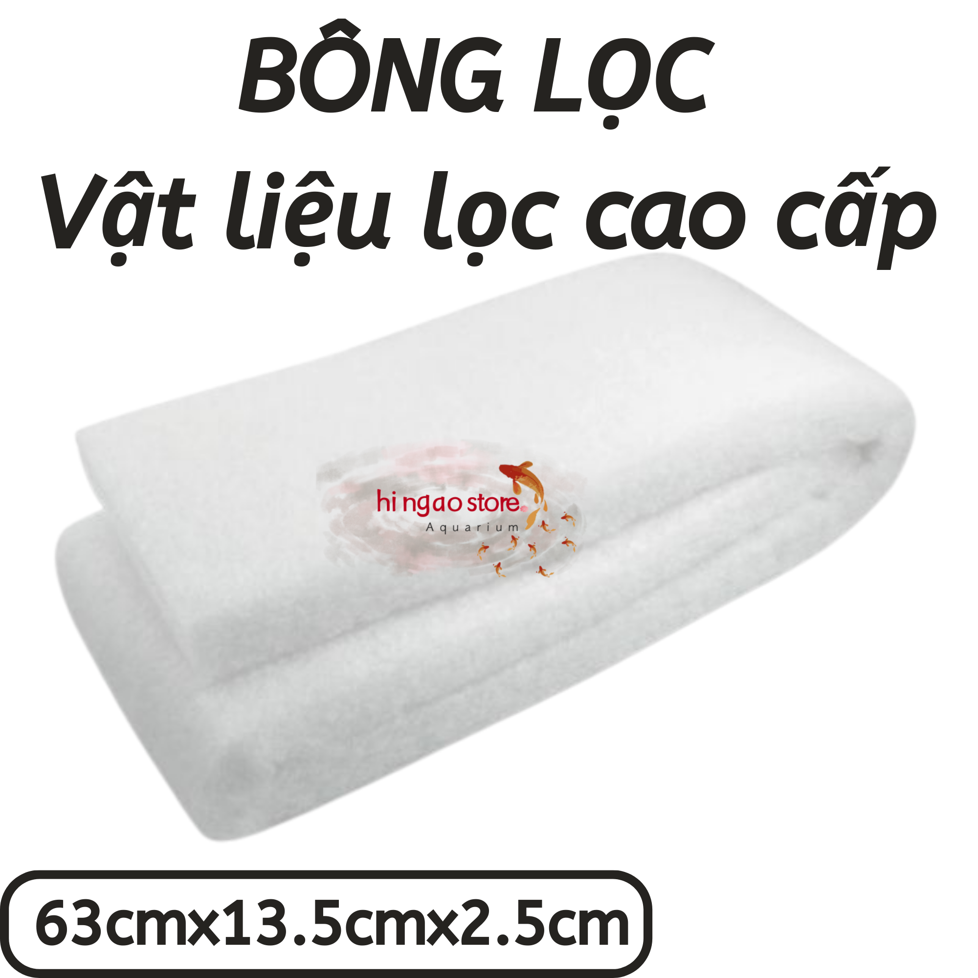 Bông lọc nước hồ cá - Vật liệu lọc cao cấp - Phụ kiện cá cảnh | Hingaostore.