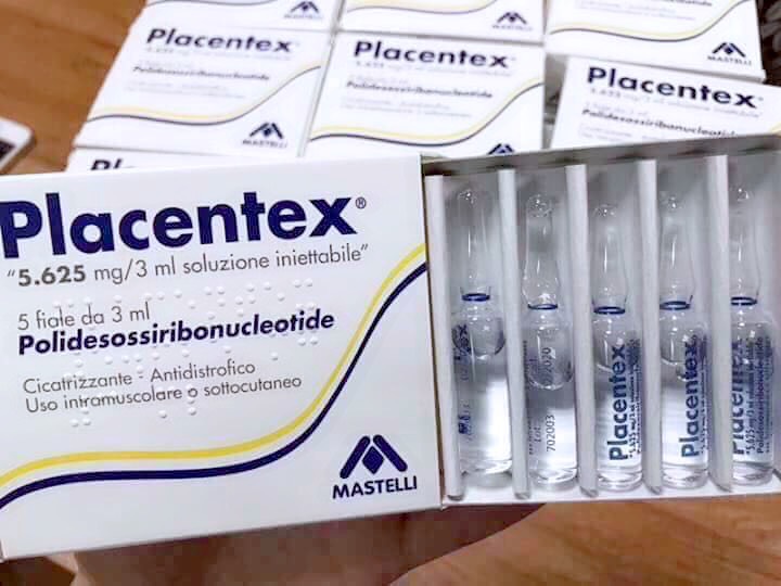 Tinh chất Tế bào gốc Placentex DNA cá hồi làm căng bóng da mờ thâm nám hàng chuẩn ITALY Full hộp