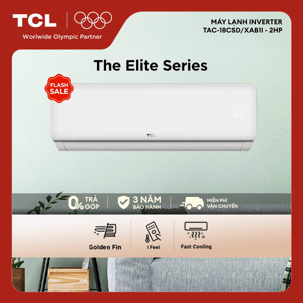  Máy lạnh TCL Inverter 2.0 HP TAC-18CSD XAB1I - Điều Hoà Inverter 2 Ngựa - Hàng chính hãng 