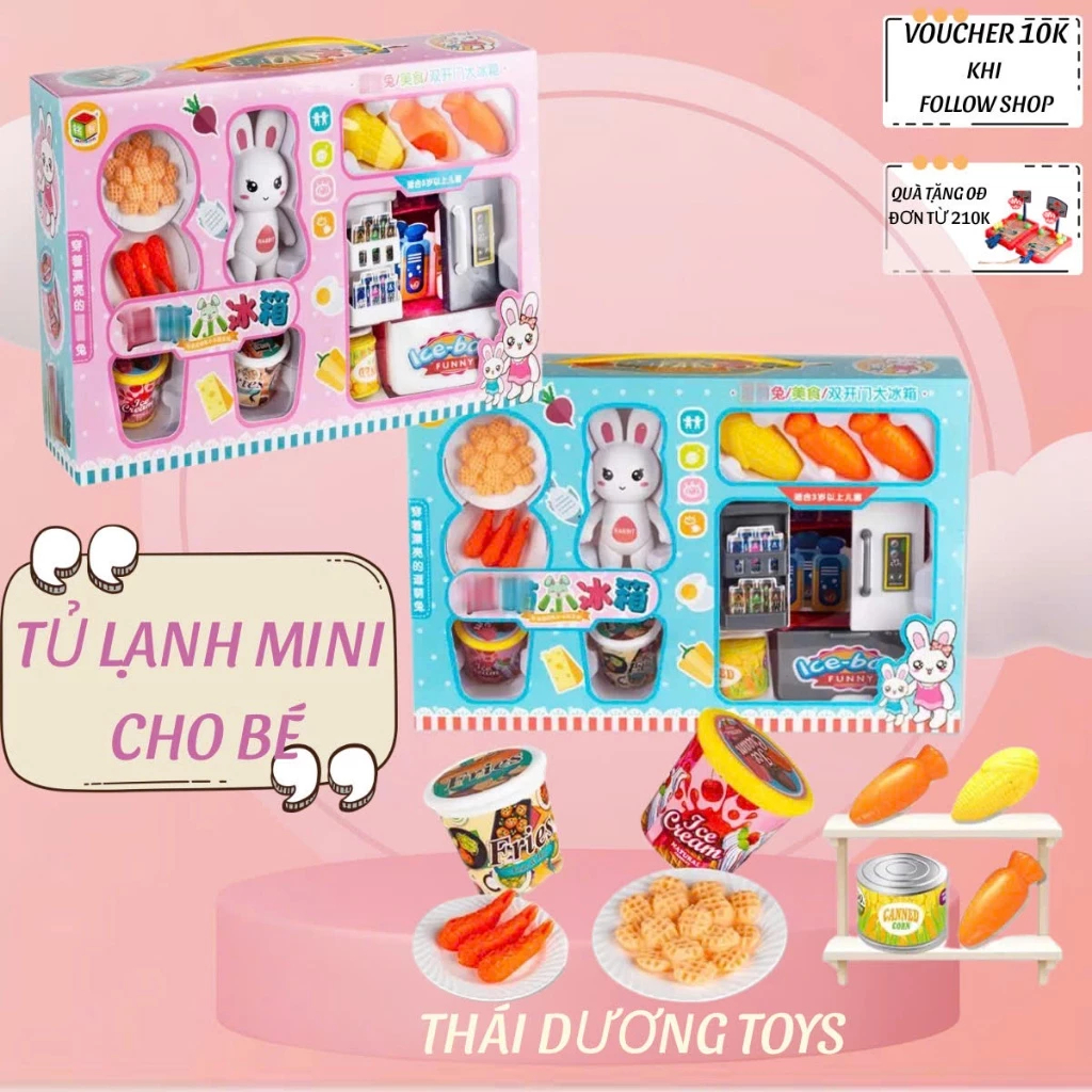 Tủ lạnh mini đồ chơi-đồ chơi tủ lạnh cho bé gái.Mô hình tủ lạnh mini.