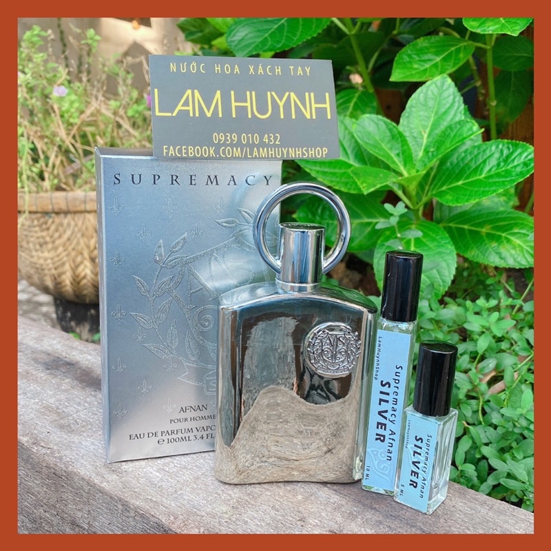 Mẫu thử nước hoa supremacy silver afnan 5ml - 10ml