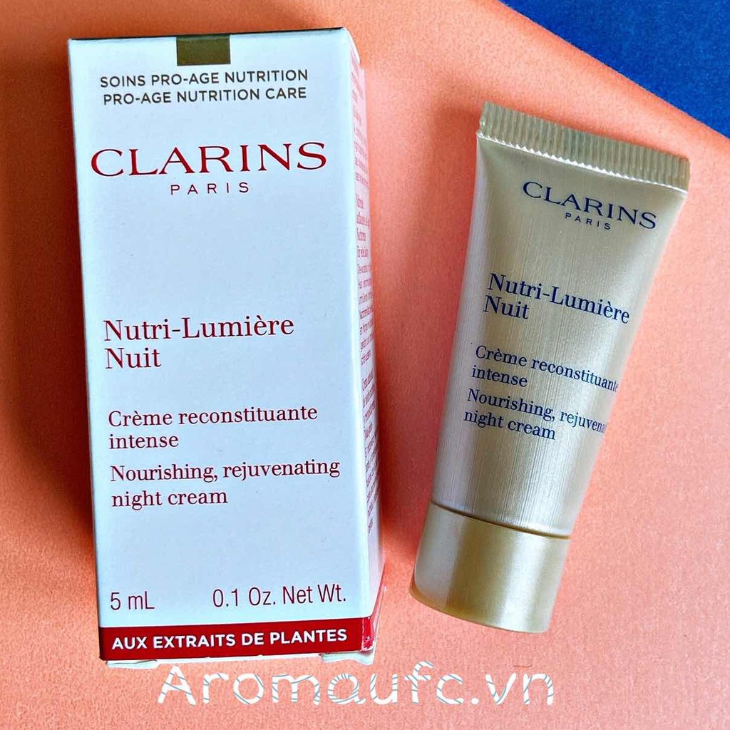 Kem Dưỡng Ban Đêm Clarins 5Ml Giúp Tái Tạo Và Sáng Da.