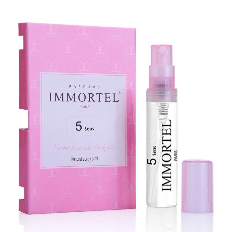 Nước hoa nữ immortel 5 sens chai xịt 3 ml eau de parfum