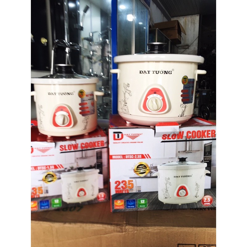 Nồi kho cá- nấu cháo chậm đa năng đạt tường 1,5l-2,5l chính hãng