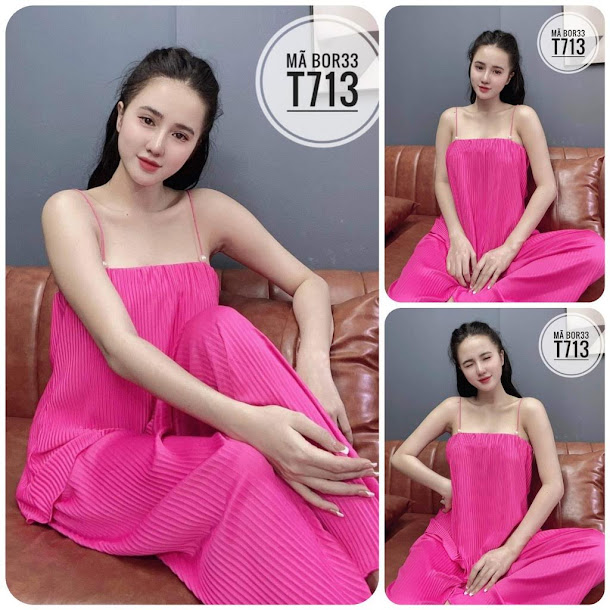 Bộ set dập ly 2 dây quần ống rộng năng động sexy