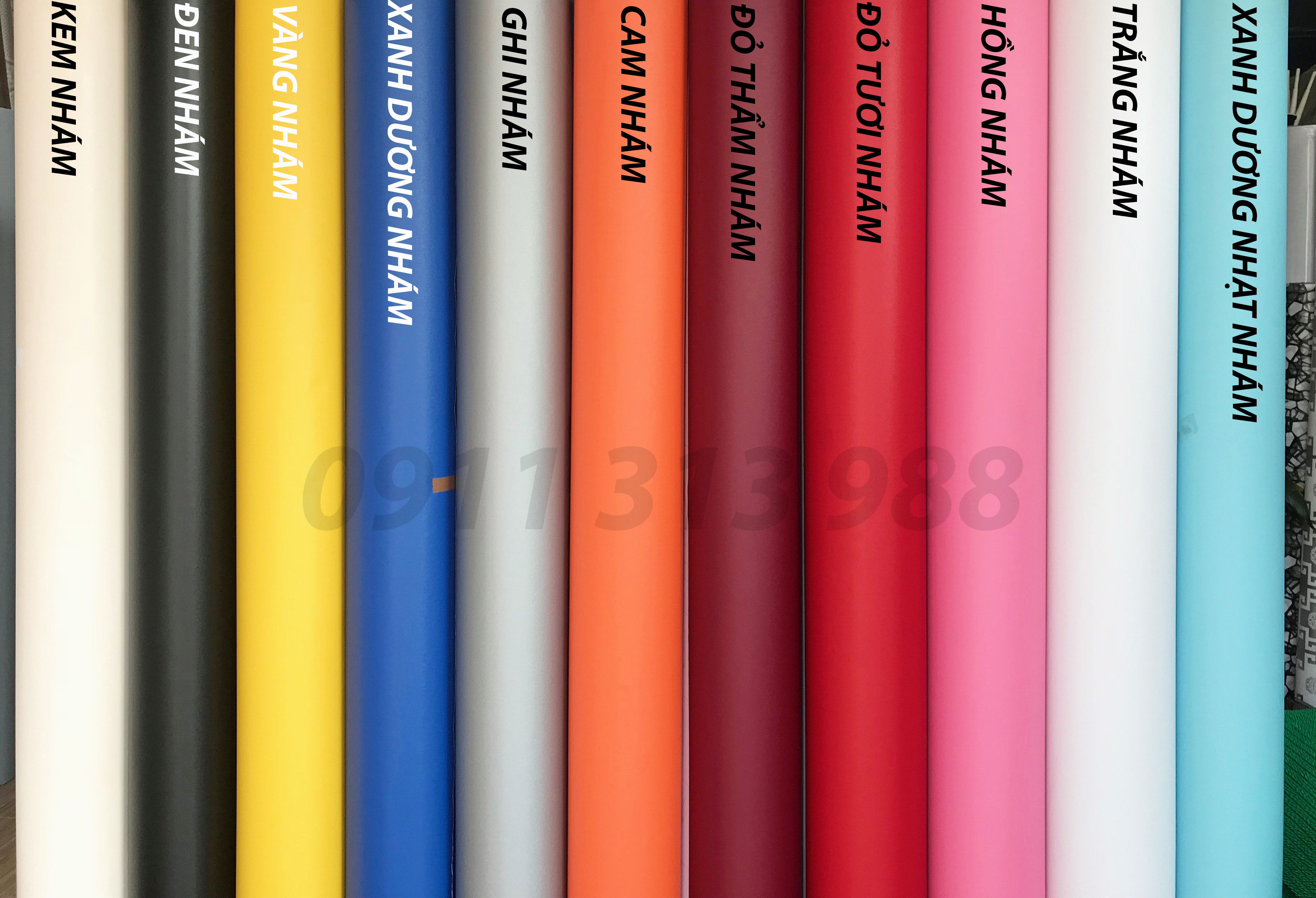 Decal màu nhám khổ lớn 1.2m