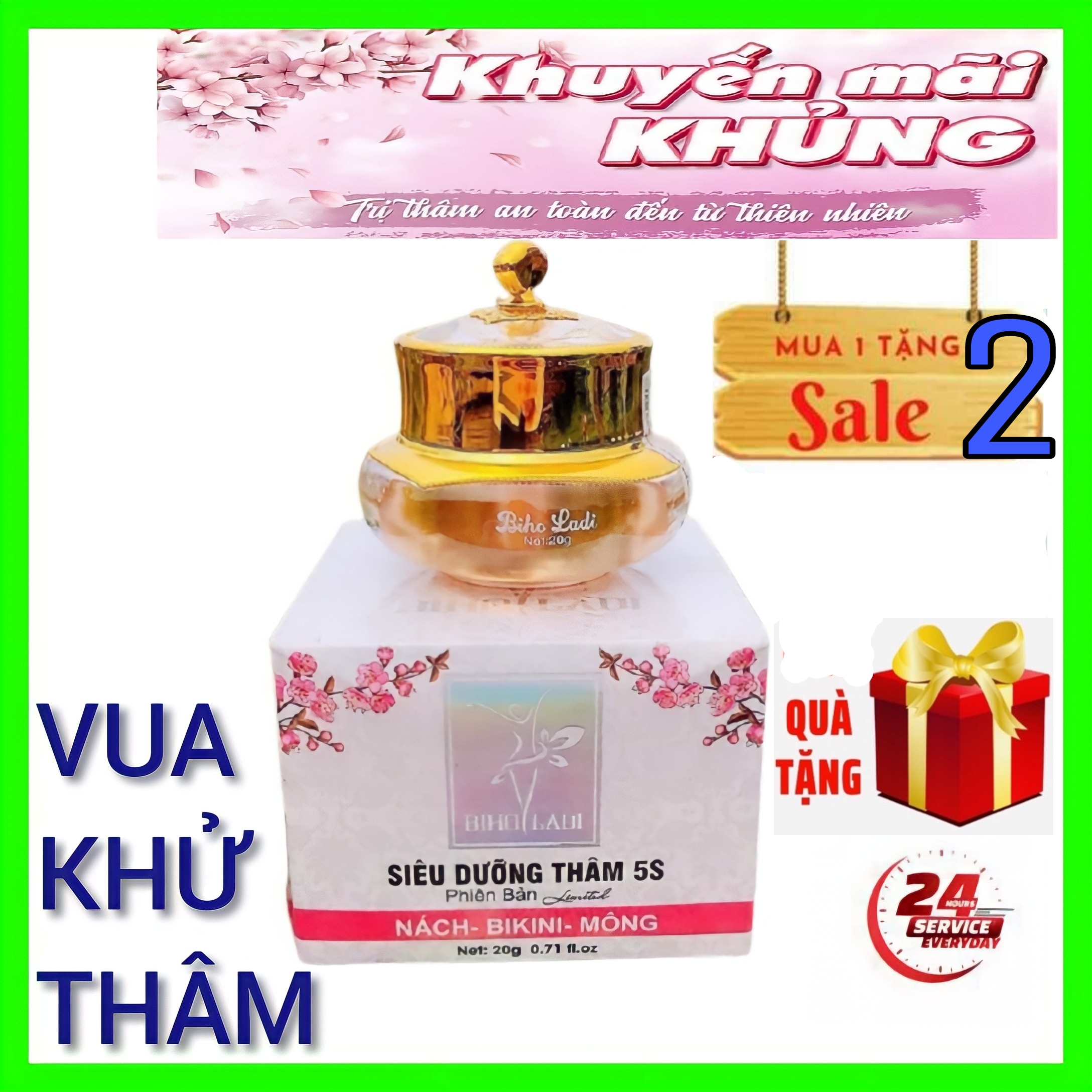 biho ladi siêu dưỡng thâm nách mông bẹn và khử mùi