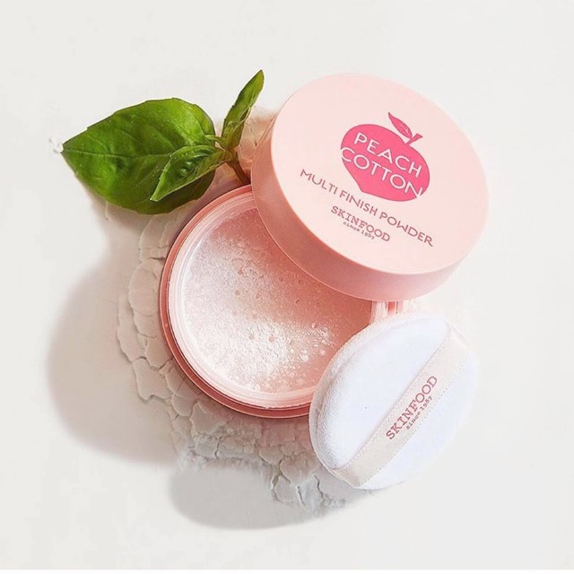 Phấn phủ đào kiềm dầu Skinfood Peach cotton multi finish powder 5g