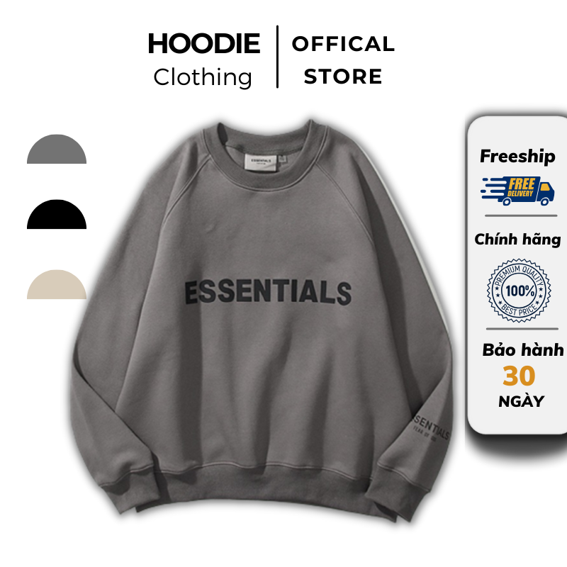 Áo sweater nỉ bông nam, nữ basic form rộng unisex swas 908