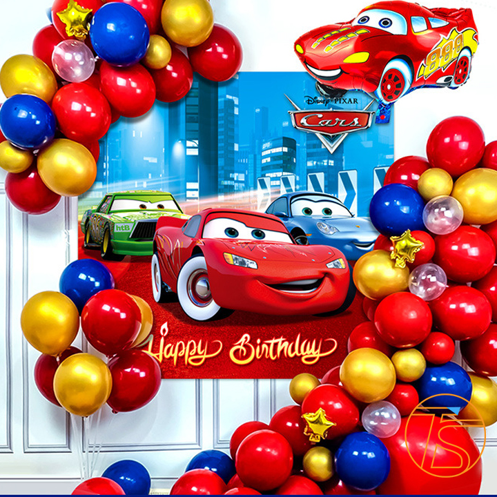 Bộ trang trí sinh nhật vương quốc xe hơi car - Phụ kiện decor trang trí nhà cửa - Đồ trang trí tiệc thôi nôi - Bong bóng happy birthday - Chữ trang trí đầy tháng - Sét trang trí tiệc sinh nhật cho bé trai bé gái cute