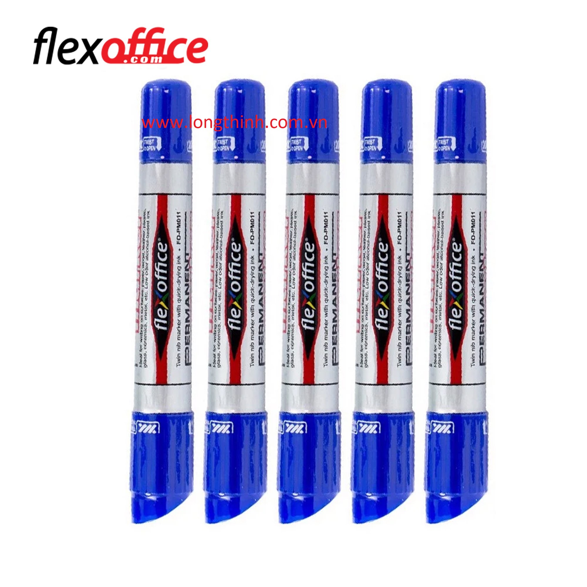 Hộp 10 cây bút lông dầu flexoffice fo-pm-011
