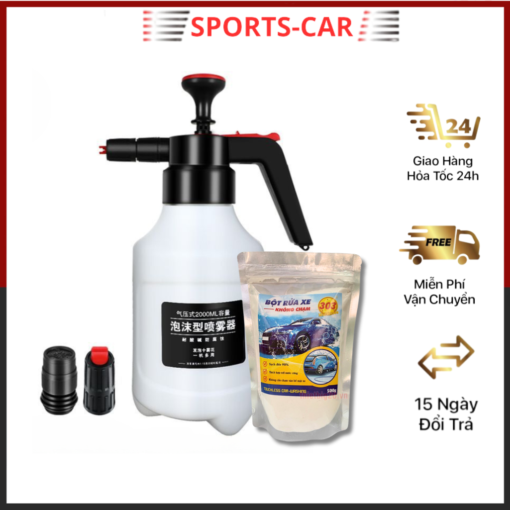 Bình xịt rửa xe ô tô không chạm - bọt tuyết 303 500g