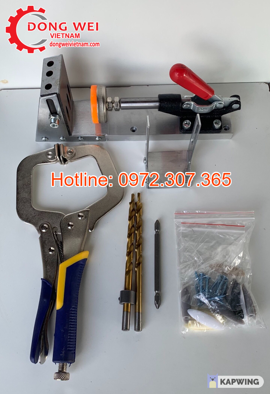Cữ khoan chéo giúp khoan chéo để dễ dàng ghép các góc với nhau