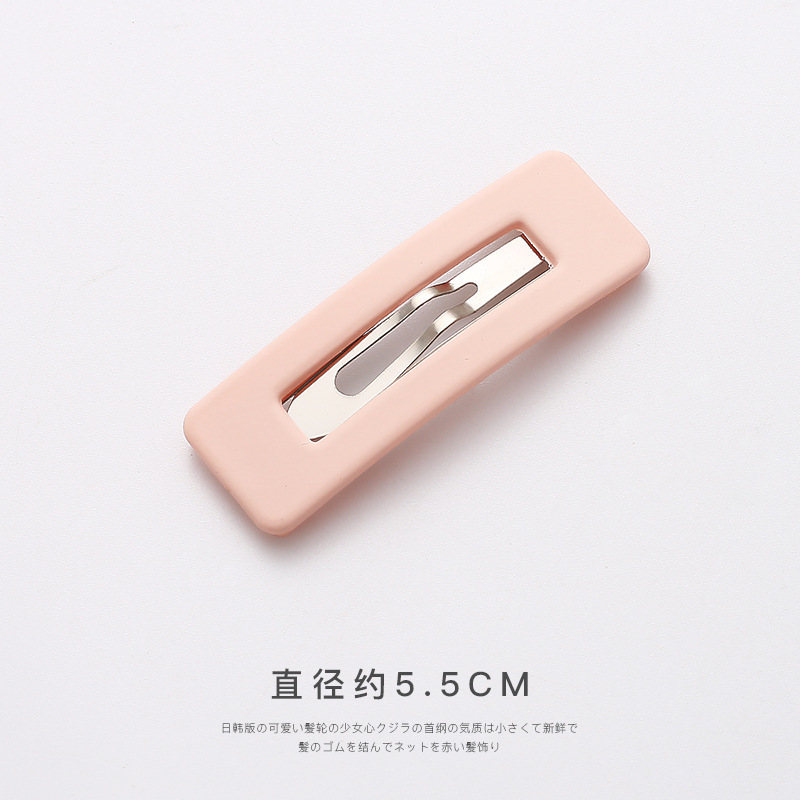 Kẹp tóc màu trơn dễ thương phong cách Hàn Quốc