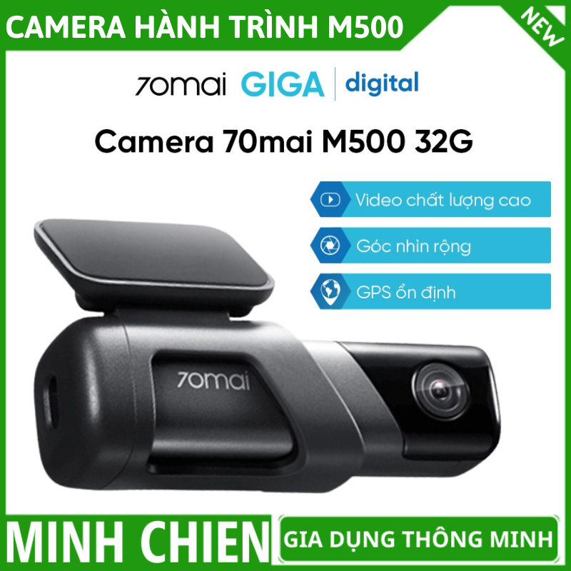 Camera hành trình xiaomi m500 70mai phiên bản quốc tế, độ nét cao, kết nối wifi tiện lợi, bảo hành chính hãng 12 tháng - camera xiaomi, camera hành trình xiaomi, cam hành trình, camera, camera 70mai, camera ô tô, camera oto, camera xe hơi
