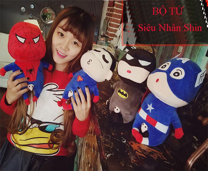 Thú bông siêu nhân nhện -spider man nhồi bông cao cấp