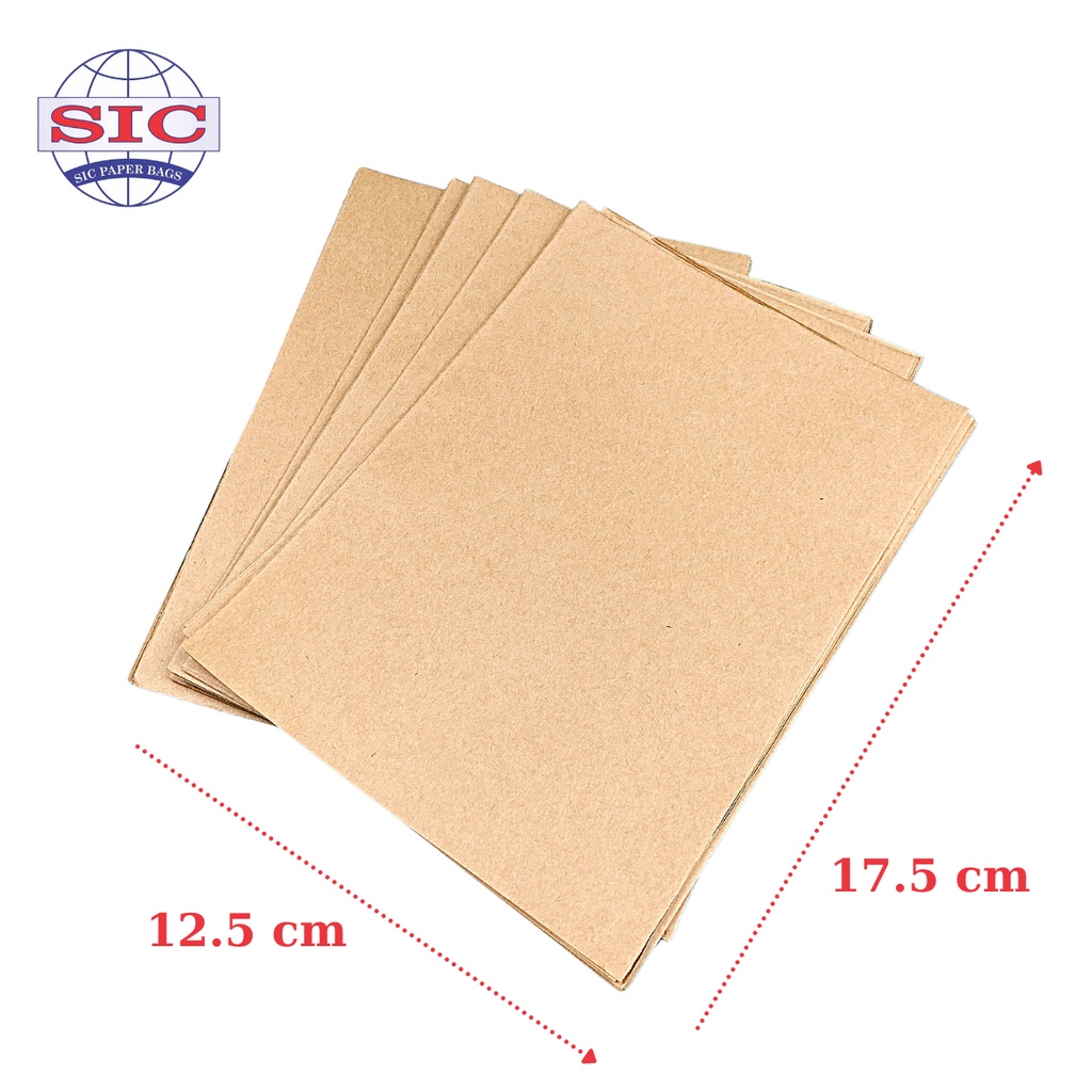 Tờ giấy kraft màu nâu khổ 17.5x12.5cm
