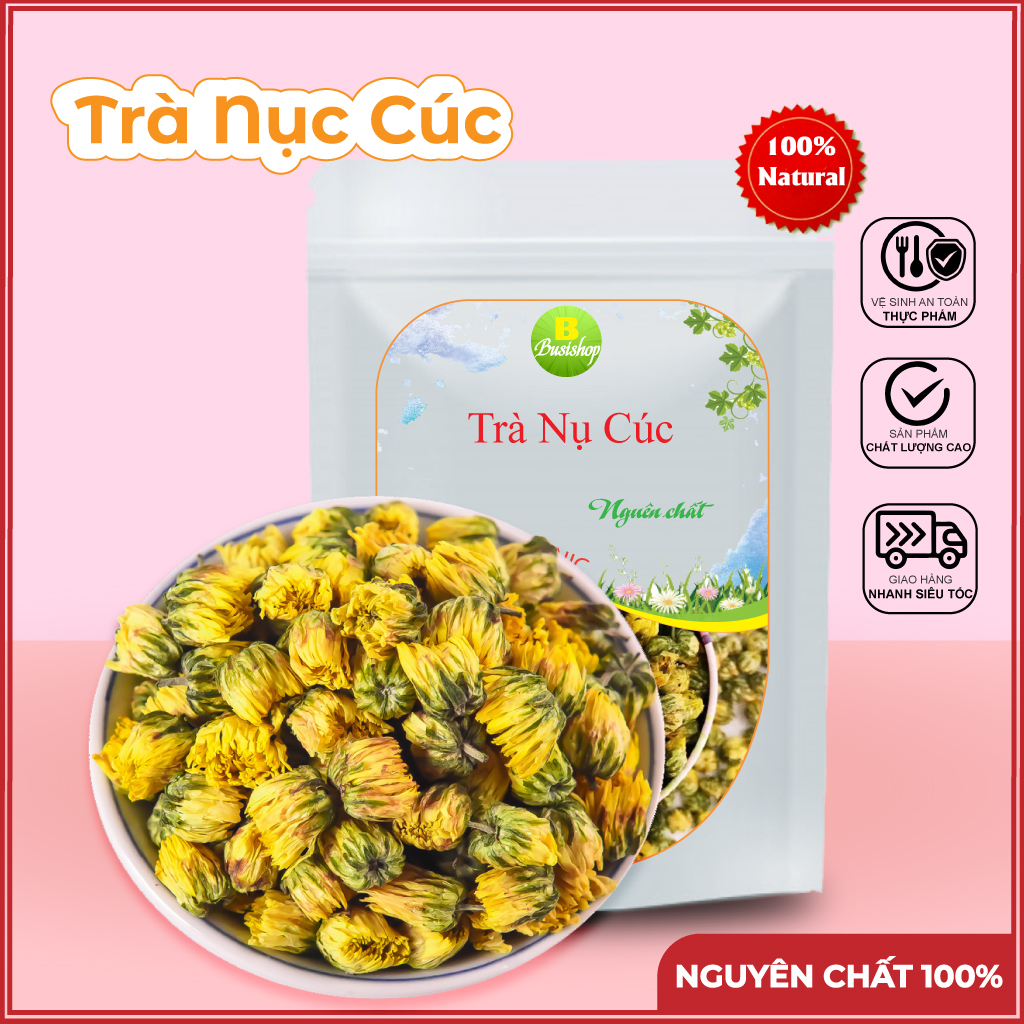 Nụ hoa cúc sấy khô 100g, Trà nụ cúc khô thượng hạng, Pha trà giúp dễ ngủ, Ngủ ngon, Giảm căng thẳng