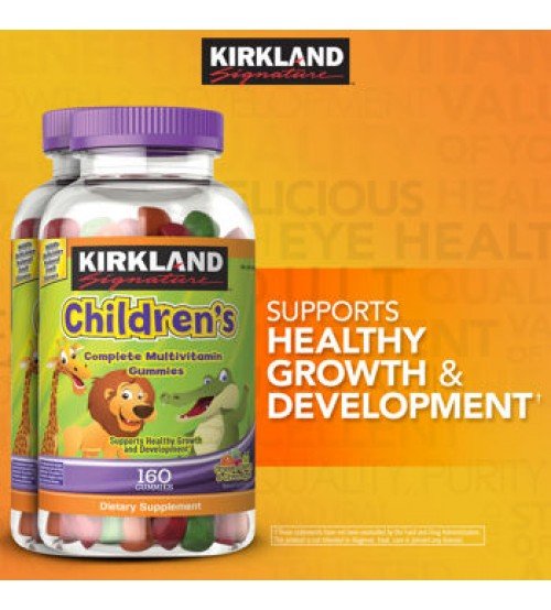 Kẹo dẻo kirkland children’s comlete multivitamin gummies 160 viên