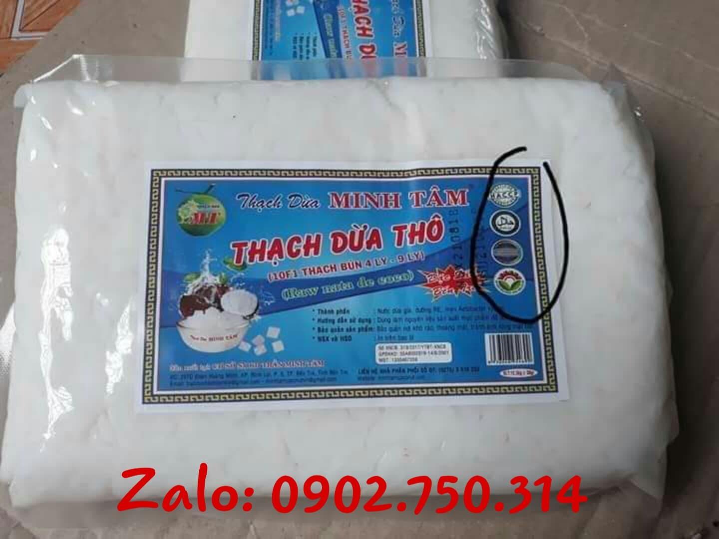 Combo 3 kg thạch dừa thô Minh Tâm tặng kèm hương liệu