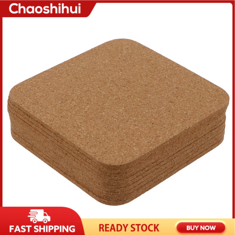 Chaoshihui 10 cái đế lót ly trống đế lót ly vuông đế lót ly cách nhiệt cho gia đình