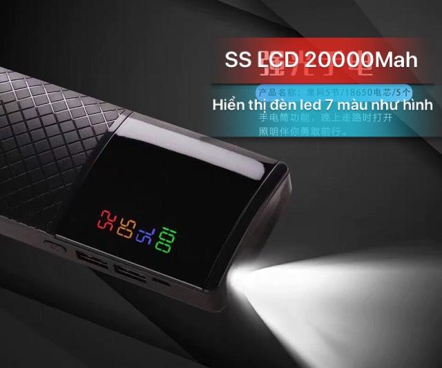 [HCM]SẠC DỰ PHÒNG LCD 28000MAH dung lượng khủng có đèn led 7 màu - sạc nhanh sài cho mọi dòng điện thoại - sạc dự phòng giá rẻ