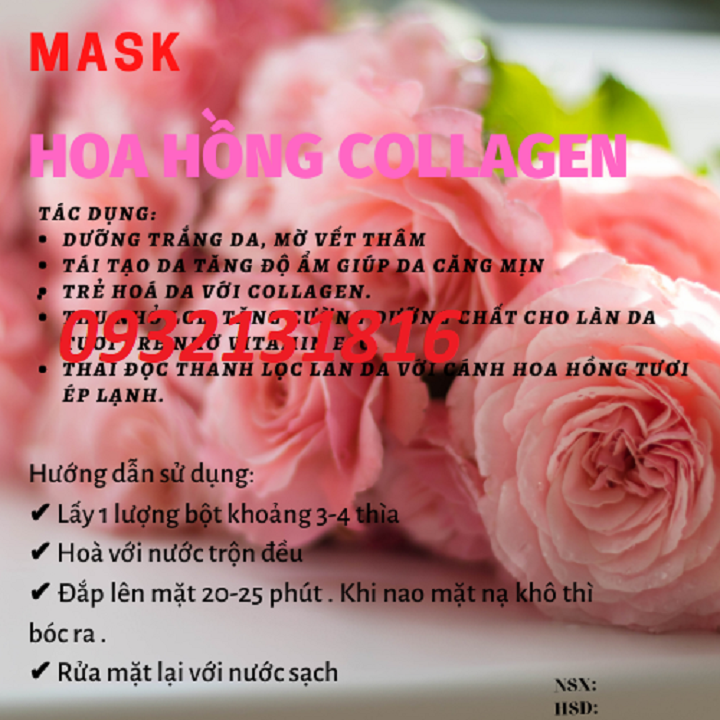 [HCM]Mat na deo collagen canh hoa hong 50g va 100gr