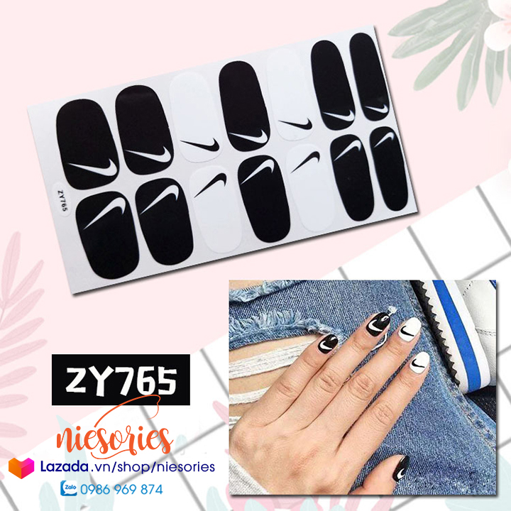 Nail wraps set dán móng tay branch đen trắng 14 miếng nhiều mẫu cam kết hàng đúng mô tả chất lượng đảm bảo an toàn đến sức khỏe người sử dụng
