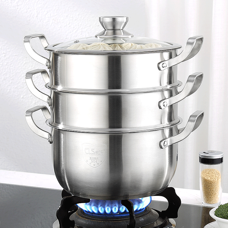 Xửng hấp 2 tầng inox 24 cm Delites